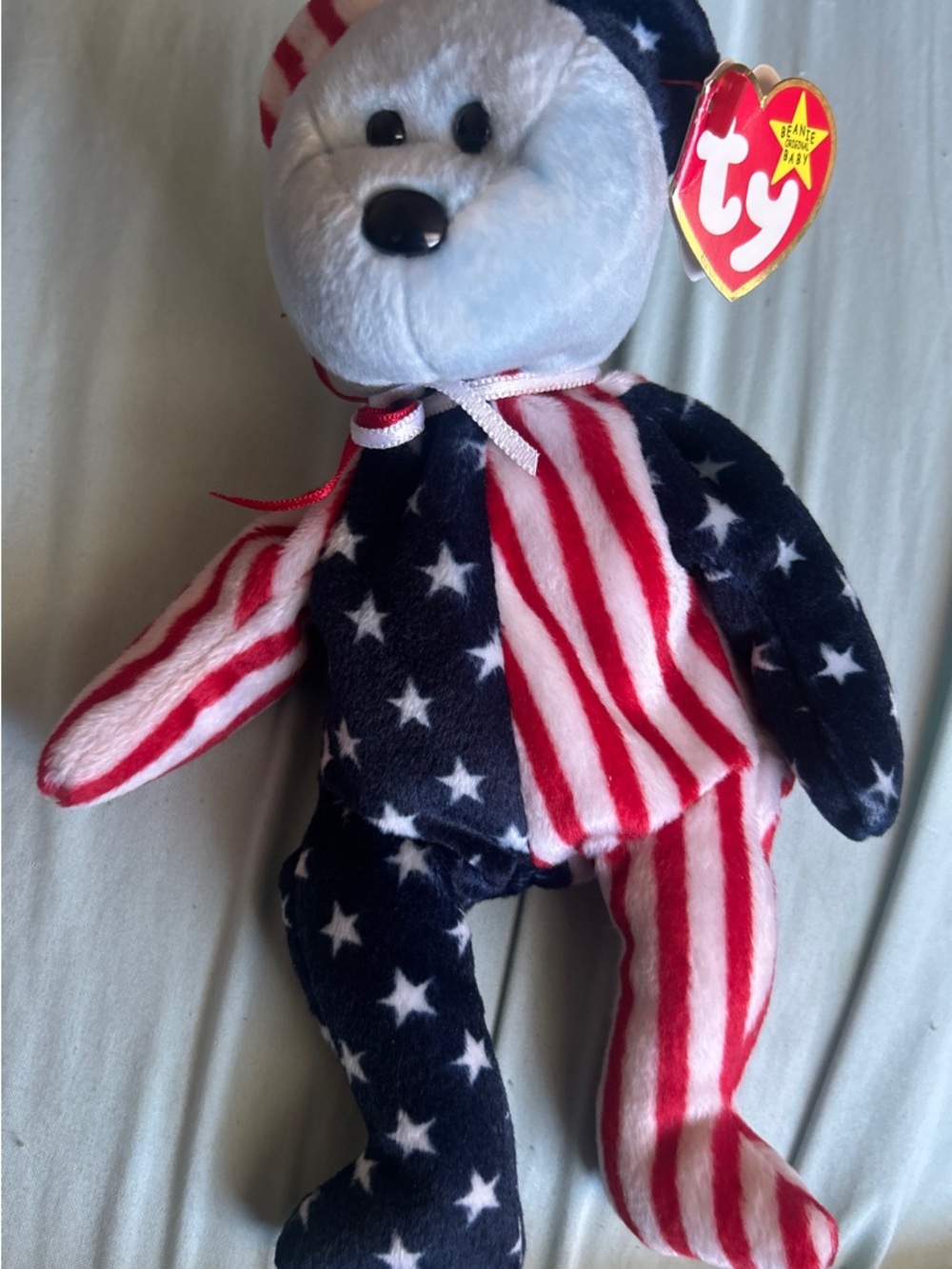 Ty Patriotic American Flag Bear - Red White Blue Plush
